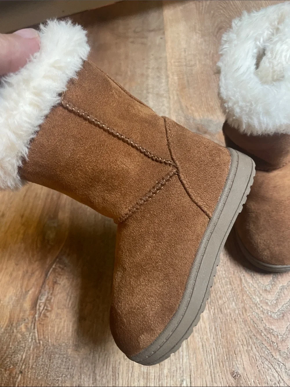 Jumping Beans Boots Faux Suede Button Detail Size 5 Toddler Winter Shoes